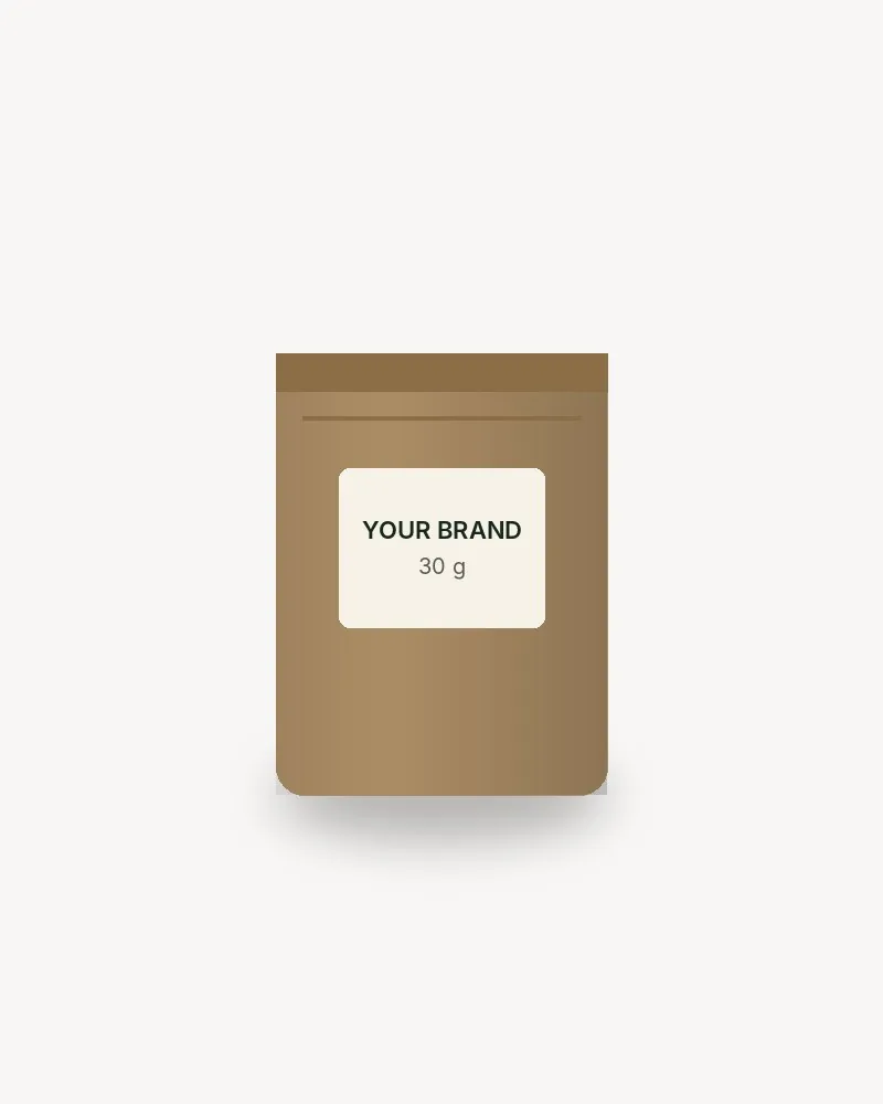 30 g stand pouch, our stock pouch, illustration