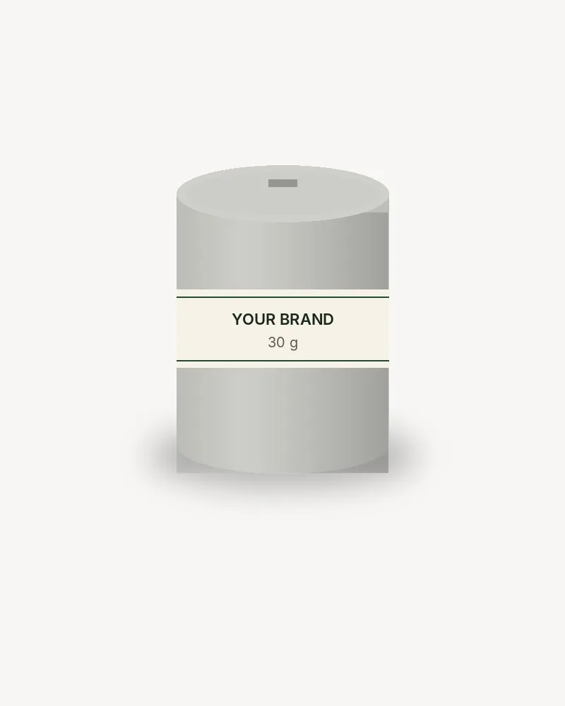 30 g tin, pull-top, label printed for you, illustration