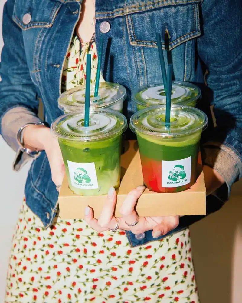 Four drinks in a carrier
